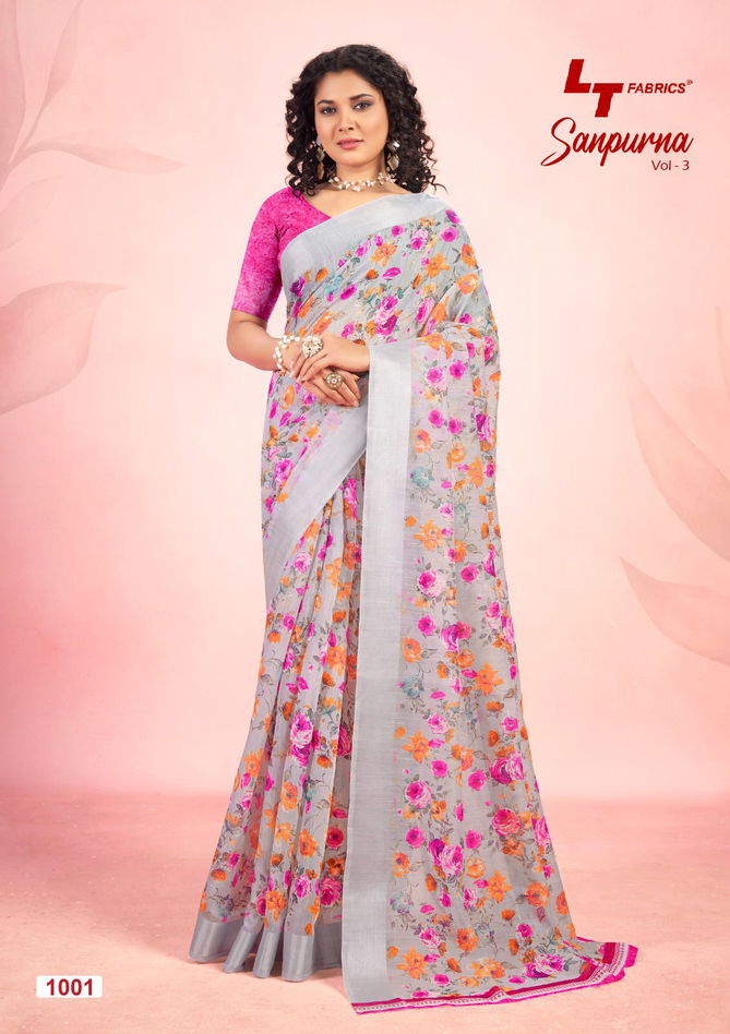 Sanpurna Vol 3 By LT Daily Wear Printed Sarees Wholesale Clothing Suppliers In India
